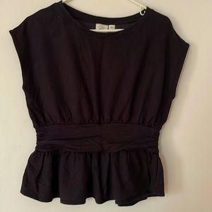 Anthropologie black peplum top